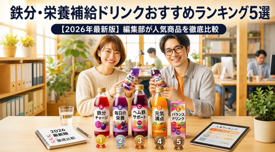 鉄分・栄養補給ドリンクおすすめランキング5選【2026年最新版】編集部が人気商品を徹底比較