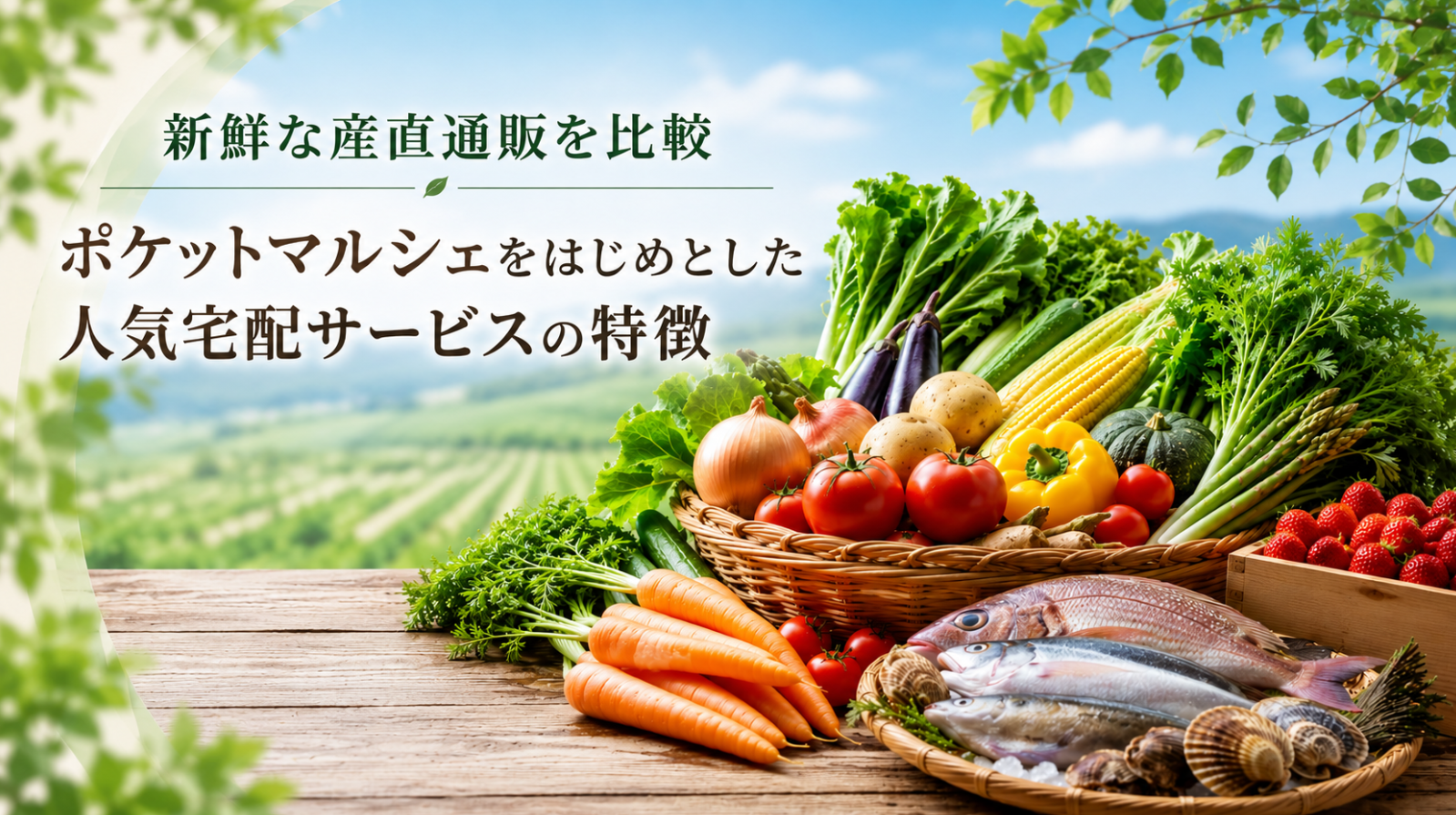 新鮮な産直通販を比較｜ポケットマルシェをはじめとした人気宅配サービスの特徴