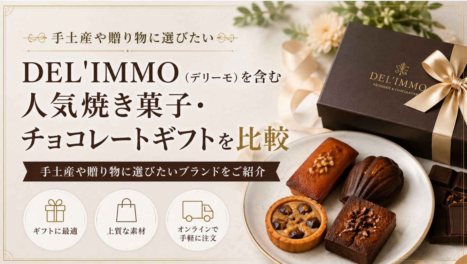 DEL’IMMO（デリーモ）を含む人気焼き菓子・チョコレートギフトを比較｜手土産や贈り物に選びたいブランドをご紹介